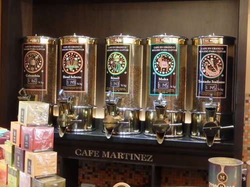 Coffee types for sale at our restaurant.